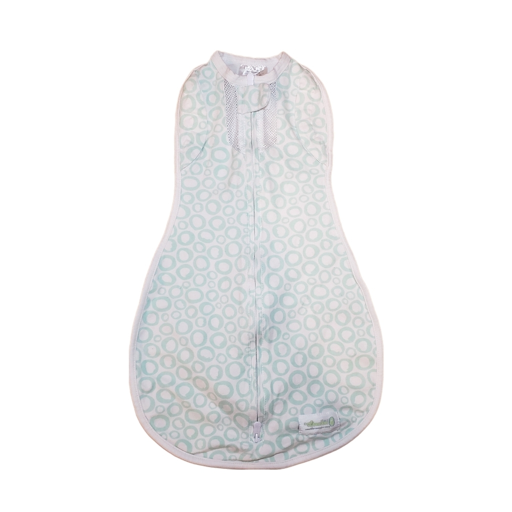 Woombie Air Convertible 0-3m Mint O's Sleep Sack Swaddle / Wearable Blanket
